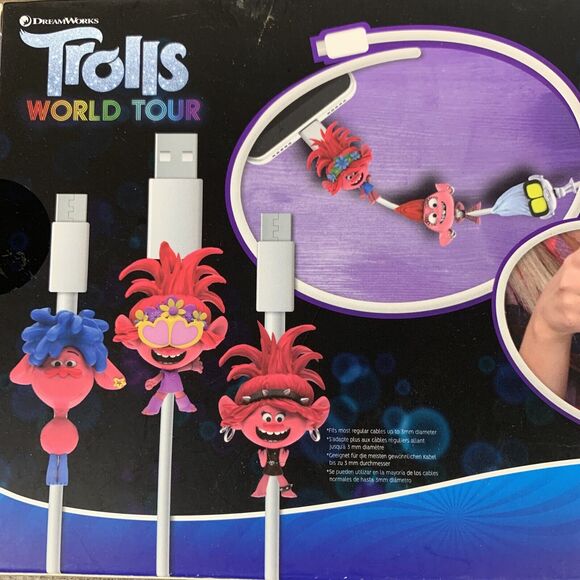 Trolls World Tour K-Blings 5 Pack Protect and Personalize Your Cables NEW - Picture 11 of 14
